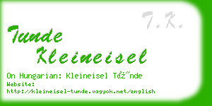 tunde kleineisel business card